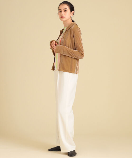 Ray BEAMS(レイビームス)の「Ray BEAMS / ラメ レギュラーカラー シャツ(シャツ/ブラウス・レディース・ライトグレー/マスタード・ONE SIZE)」の14枚目の写真