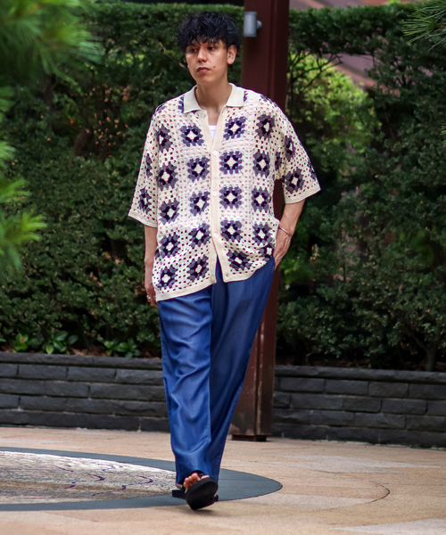 B.C STOCK(ベーセーストック)の「ドレープ DENIM LIKE イージーパンツ(その他パンツ・メンズ・ライトブルー/ブルー・MEDIUM/LARGE)」の7枚目の写真