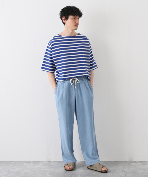 B.C STOCK(ベーセーストック)の「ドレープ DENIM LIKE イージーパンツ(その他パンツ・メンズ・ライトブルー/ブルー・MEDIUM/LARGE)」の10枚目の写真