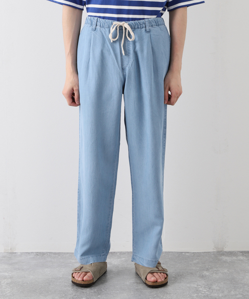 B.C STOCK(ベーセーストック)の「ドレープ DENIM LIKE イージーパンツ(その他パンツ・メンズ・ライトブルー/ブルー・MEDIUM/LARGE)」の11枚目の写真