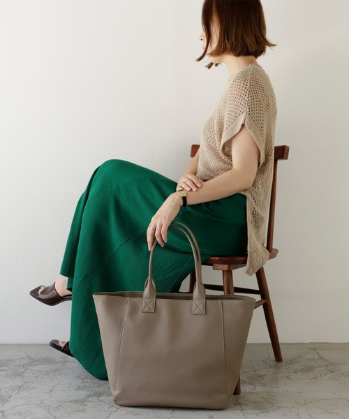 VitaFelice（ヴィータフェリーチェ）の「大容量ビジネストートバッグ（トートバッグ・メンズ・ブラック/グレー系その他/グレー/ネイビー・FREE）」の5枚目の写真