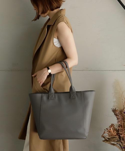 VitaFelice（ヴィータフェリーチェ）の「大容量ビジネストートバッグ（トートバッグ・メンズ・ブラック/グレー系その他/グレー/ネイビー・FREE）」の10枚目の写真