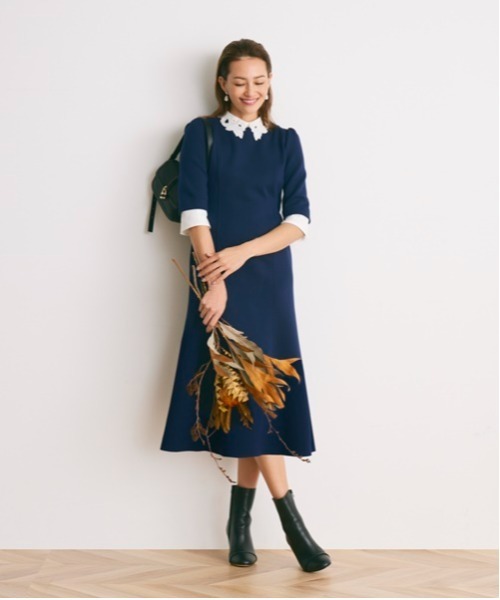 CELFORD（セルフォード）の「エンブロイダリーカラーポンチワンピース