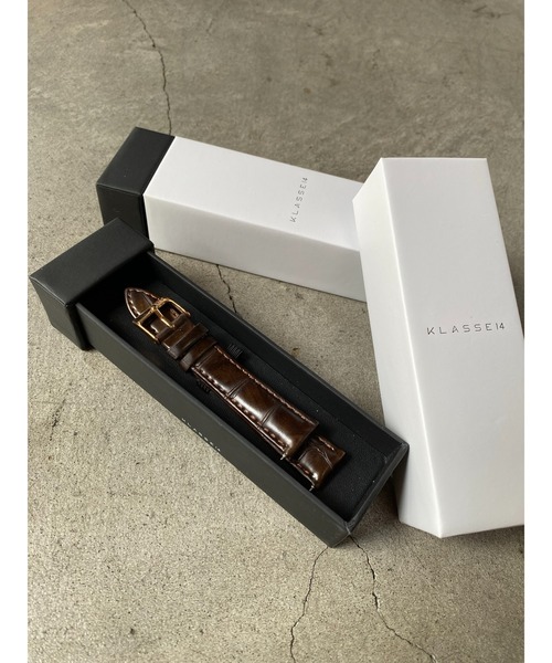 【セール】「KLASSE14/クラス14」 クロコダイル ストラップ 17mm 替えベルト（アナログ腕時計）｜KLASSE14（クラスフォーティーン）