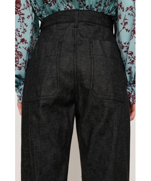 SLY（スライ）の「HW WIDE STRAIGHT-E ハイウェスト ワイド ストレート デニムパンツ（デニムパンツ・レディース・ブラック・1/2/0）」の5枚目の写真