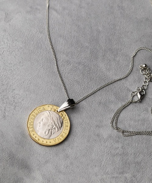 Pledge(プレッジ)の「/Pledge/リラコイン ネックレス(ネックレス・メンズ・シルバー・FREE)」の1枚目の写真