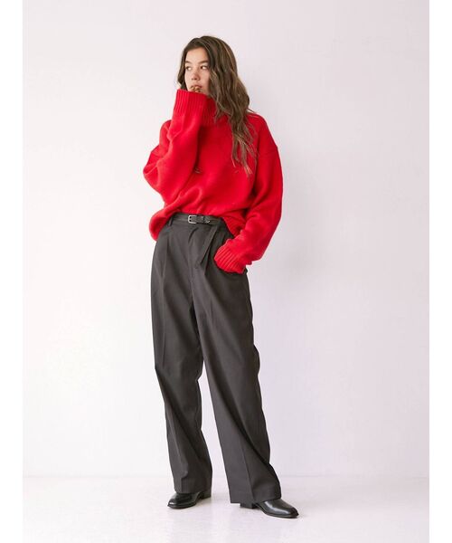 Ungrid（アングリッド）の「ハイネックボリュームカラーニット（ニット/セーター・レディース・レッド/ピンク/ブルー/アイボリー・FREE）」の20枚目の写真