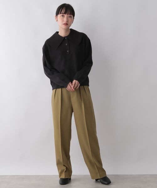 LOWRYS FARM(ローリーズファーム)の「ニットポロ 294811(ポロシャツ・レディース・ホワイト/ブラック/ブルー・FREE)」の8枚目の写真