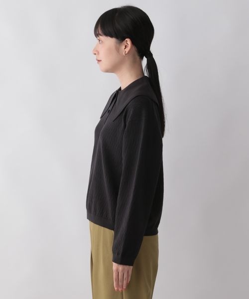 LOWRYS FARM(ローリーズファーム)の「ニットポロ 294811(ポロシャツ・レディース・ホワイト/ブラック/ブルー・FREE)」の16枚目の写真