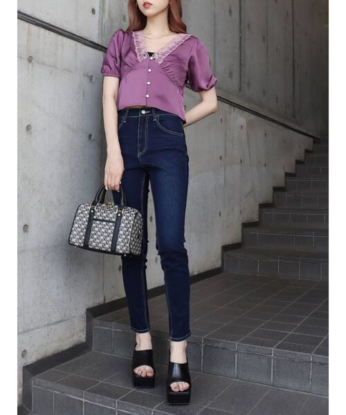 EVRIS(エヴリス)の「ストレッチスキニーデニムパンツ(デニムパンツ・レディース・ライトブルー/ブラック/ブルー・X-SMALL/SMALL/MEDIUM)」の5枚目の写真