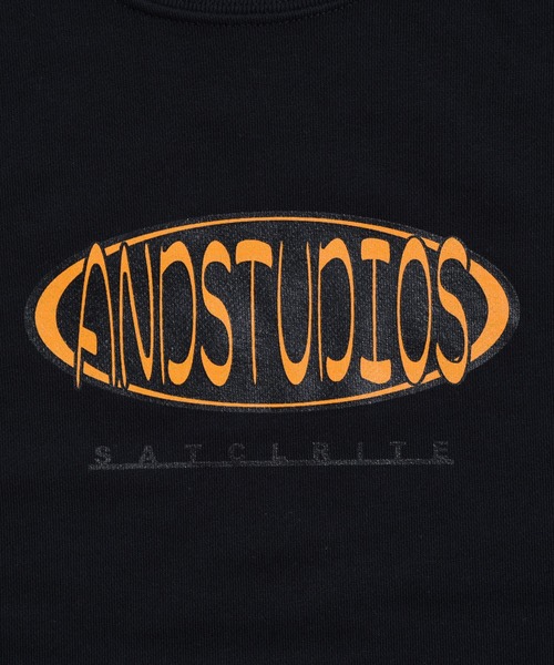 ANDSTUDIOS（アンドステュディオス）の「ANDSTUDIOS（アンドステュディオス）ELLIPSE LOGO クルーネック ビッグシルエット スウェット トレーナー（スウェット・レディース・ブラック/クリーム/ワインレッド/パープル/グリーン/グレー/カーキ・ONE SIZE）」の10枚目の写真