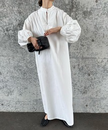 select MOCA by son | 2022 AW  ラタンスリーブコットンロングワンピース(ワンピース)