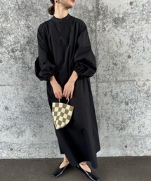 select MOCA by son | 2022 AW  ラタンスリーブコットンロングワンピース(ワンピース)