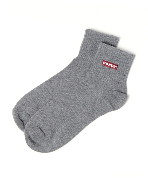 LAKOLE（ラコレ）の「TCロゴ刺繍ショートソックス / 349206（ソックス/靴下・メンズ・ブラック/パープル/レッド/グリーン/グレー・FREE）」の2枚目の写真