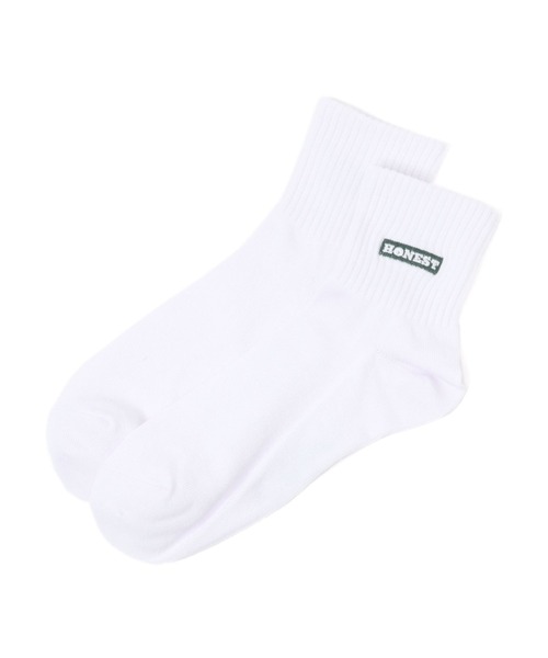 LAKOLE（ラコレ）の「TCロゴ刺繍ショートソックス / 349206（ソックス/靴下・メンズ・ブラック/パープル/レッド/グリーン/グレー・FREE）」の3枚目の写真