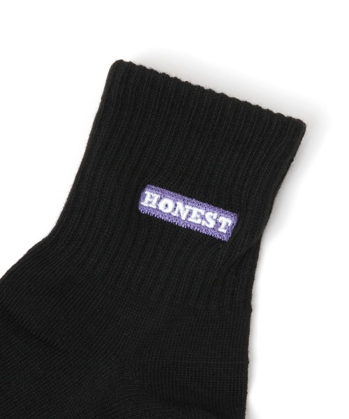 LAKOLE（ラコレ）の「TCロゴ刺繍ショートソックス / 349206（ソックス/靴下・メンズ・ブラック/パープル/レッド/グリーン/グレー・FREE）」の6枚目の写真