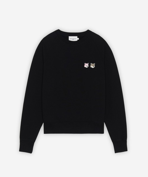 Maison Kitsune（メゾンキツネ）の「MONOCHROME DOUBLE FOX HEAD ADJUSTED SWEATSHIRT（スウェット・レディース・ブラック/カーキ系・S/M/L）」の3枚目の写真