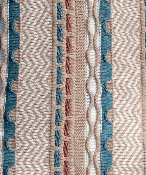 Perushu（ペルーシュ）の「クレイジーレトロニットポロベスト（ベスト・メンズ・ベージュ/グリーン/ボルドー・MEDIUM/LARGE）」の5枚目の写真