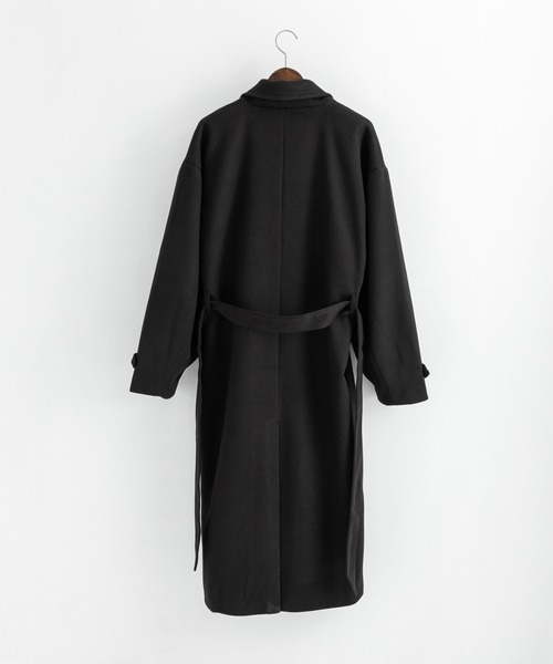 オーバーサイズ ロングダブルチェスターラップコート タイロッケン