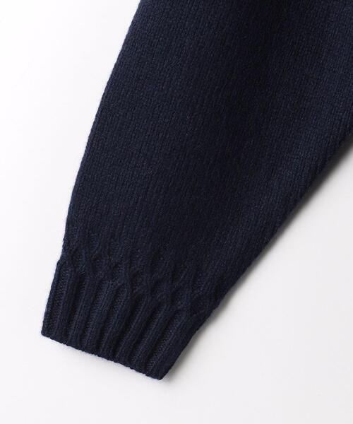 green label relaxing(グリーンレーベルリラクシング)の「ハミルトンラムズウール ワイドカラーII ニット(ニット/セーター・メンズ・ダークグリーン/ナチュラル/ネイビー/マスタード・S/M/L/XL)」の7枚目の写真