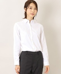 エムエフエディトリアル レディース/m.f.editorial:Women 透け防止 形態安定 レギュラーカラー ビジネス ドレス 長袖 ブラウス