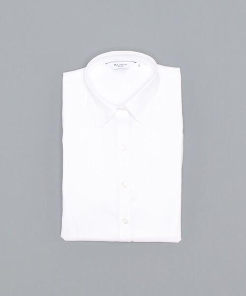 m.f.editorial（エムエフエディトリアル）の「エムエフエディトリアル レディース/m.f.editorial:Women 透け防止 形態安定 レギュラーカラー ビジネス ドレス 長袖 ブラウス（ビジネスシャツ・レディース・ホワイト・MEDIUM/LARGE/X-LARGE/S）」の2枚目の写真