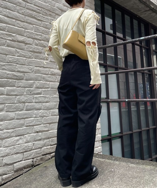 CIAOPANIC（チャオパニック）の「【CPC SCAMP】サイドラインスリットチノパン（チノパンツ・レディース・ブラック/カーキ/ベージュ・SMALL/MEDIUM）」の16枚目の写真