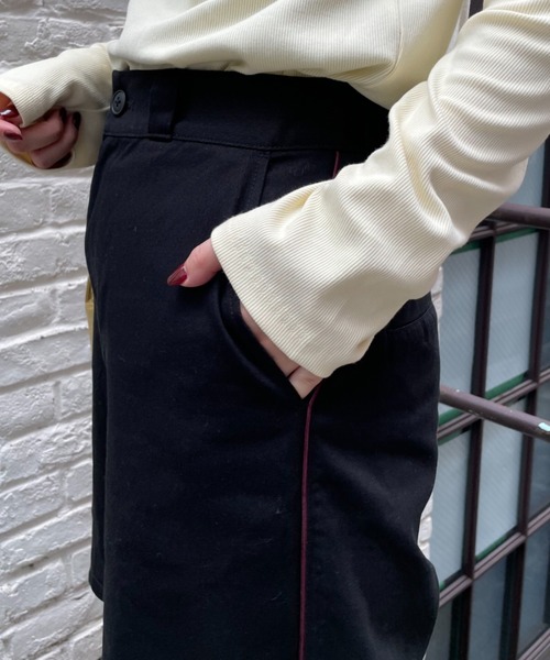 CIAOPANIC（チャオパニック）の「【CPC SCAMP】サイドラインスリットチノパン（チノパンツ・レディース・ブラック/カーキ/ベージュ・SMALL/MEDIUM）」の18枚目の写真