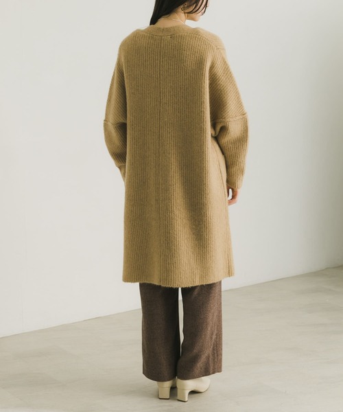 URBAN RESEARCH(アーバンリサーチ)の「モヘヤMIXストレッチガウンカーディガン(カーディガン/ボレロ・レディース・ベージュ/チャコールグレー・FREE)」の5枚目の写真