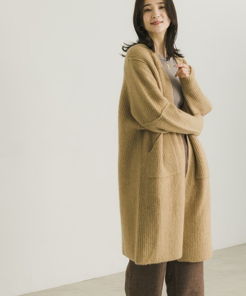 URBAN RESEARCH(アーバンリサーチ)の「モヘヤMIXストレッチガウンカーディガン(カーディガン/ボレロ・レディース・ベージュ/チャコールグレー・FREE)」の14枚目の写真