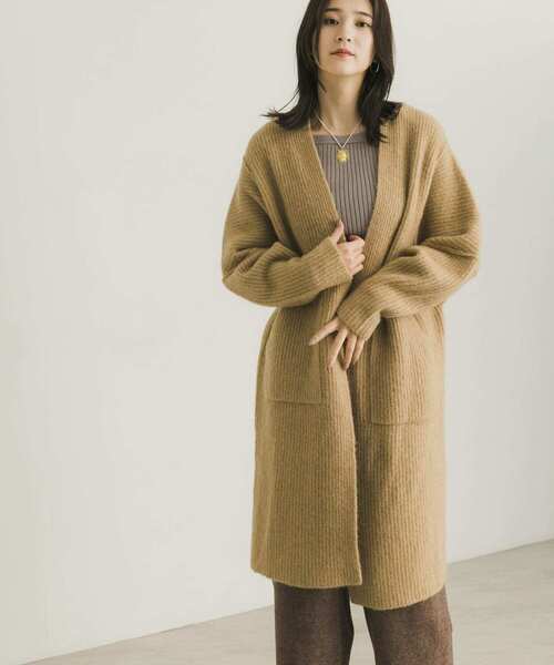 URBAN RESEARCH(アーバンリサーチ)の「モヘヤMIXストレッチガウンカーディガン(カーディガン/ボレロ・レディース・ベージュ/チャコールグレー・FREE)」の16枚目の写真