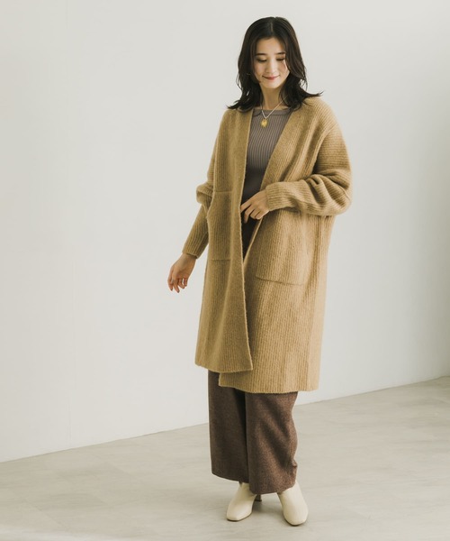 URBAN RESEARCH(アーバンリサーチ)の「モヘヤMIXストレッチガウンカーディガン(カーディガン/ボレロ・レディース・ベージュ/チャコールグレー・FREE)」の17枚目の写真