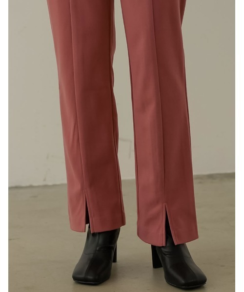 Re:EDIT（リエディ）の「[低身長/高身長サイズ有]起毛ジャージーセンターシームスリットパンツ（その他パンツ・レディース・アイボリー/モカ/ブラック/ピンク・LARGE/TALL/MEDIUM/SHORT）」の18枚目の写真