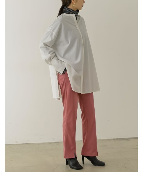 Re:EDIT（リエディ）の「[低身長/高身長サイズ有]起毛ジャージーセンターシームスリットパンツ（その他パンツ・レディース・アイボリー/モカ/ブラック/ピンク・LARGE/TALL/MEDIUM/SHORT）」の21枚目の写真