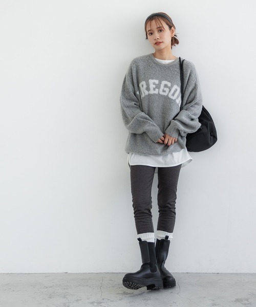 coca（coca）（コカ）の「【WEB限定セール】裏シャギーあったかレギンス（レギンス/スパッツ・レディース・チャコール/ブラック・M/L）」の15枚目の写真