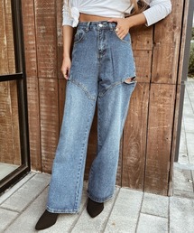 esutoreja | カットデザインルースデニム(デニムパンツ)