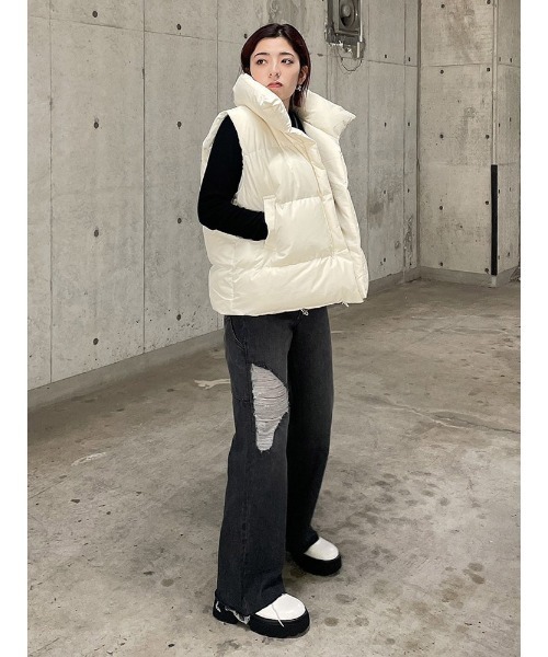 ENVYM（アンビー）の「ハードダメージペインターＰＴ（デニムパンツ・レディース・ブラック/ブルー・MEDIUM/SMALL）」の12枚目の写真