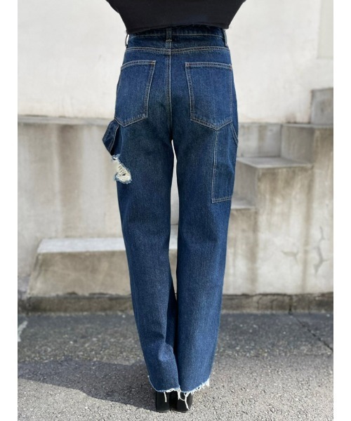 ENVYM（アンビー）の「ハードダメージペインターＰＴ（デニムパンツ・レディース・ブラック/ブルー・MEDIUM/SMALL）」の21枚目の写真