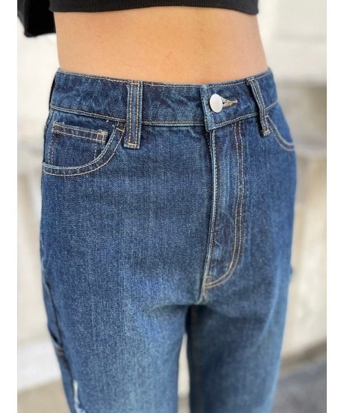 ENVYM（アンビー）の「ハードダメージペインターＰＴ（デニムパンツ・レディース・ブラック/ブルー・MEDIUM/SMALL）」の16枚目の写真