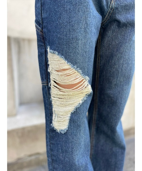 ENVYM（アンビー）の「ハードダメージペインターＰＴ（デニムパンツ・レディース・ブラック/ブルー・MEDIUM/SMALL）」の19枚目の写真