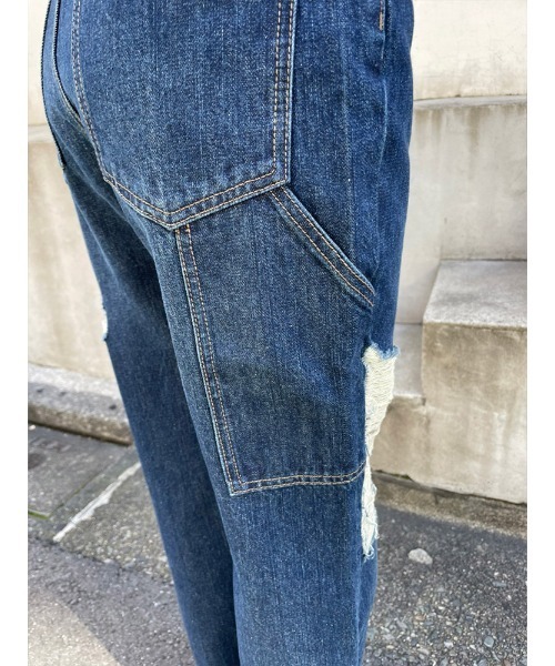 ENVYM（アンビー）の「ハードダメージペインターＰＴ（デニムパンツ・レディース・ブラック/ブルー・MEDIUM/SMALL）」の11枚目の写真