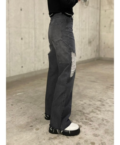 ENVYM（アンビー）の「ハードダメージペインターＰＴ（デニムパンツ・レディース・ブラック/ブルー・MEDIUM/SMALL）」の22枚目の写真