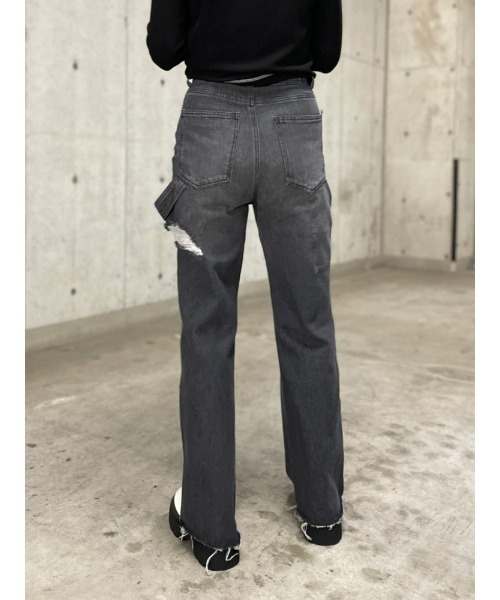 ENVYM（アンビー）の「ハードダメージペインターＰＴ（デニムパンツ・レディース・ブラック/ブルー・MEDIUM/SMALL）」の17枚目の写真