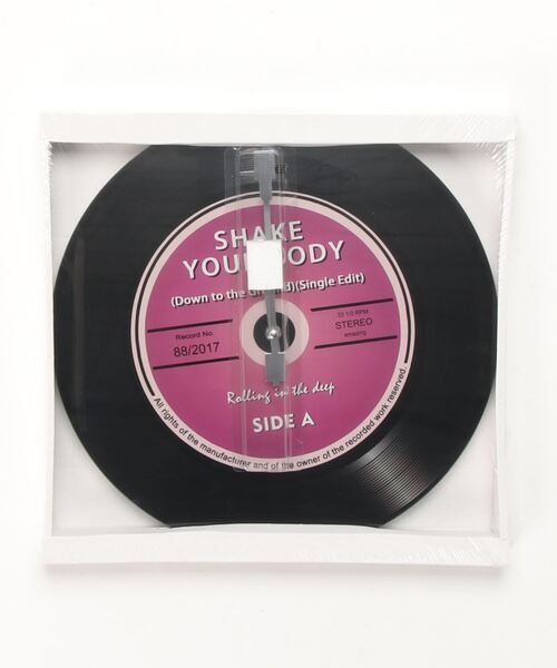 emesuelee（エメスーリー）の「ガラスレコードウォールクロック レトロ ヴィンテージ 壁掛け（掛け時計・レディース・オレンジ/パープル/イエロー・フリー）」の6枚目の写真