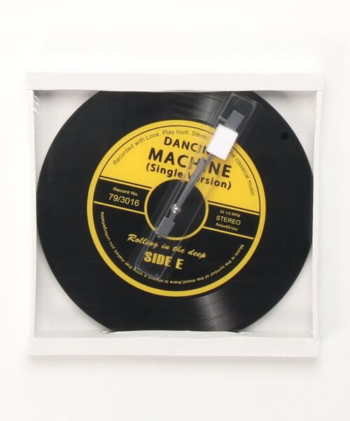 emesuelee（エメスーリー）の「ガラスレコードウォールクロック レトロ ヴィンテージ 壁掛け（掛け時計・レディース・オレンジ/パープル/イエロー・フリー）」の5枚目の写真