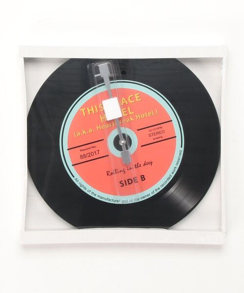 emesuelee（エメスーリー）の「ガラスレコードウォールクロック レトロ ヴィンテージ 壁掛け（掛け時計・レディース・オレンジ/パープル/イエロー・フリー）」の4枚目の写真