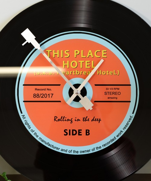 emesuelee（エメスーリー）の「ガラスレコードウォールクロック レトロ ヴィンテージ 壁掛け（掛け時計・レディース・オレンジ/パープル/イエロー・フリー）」の17枚目の写真