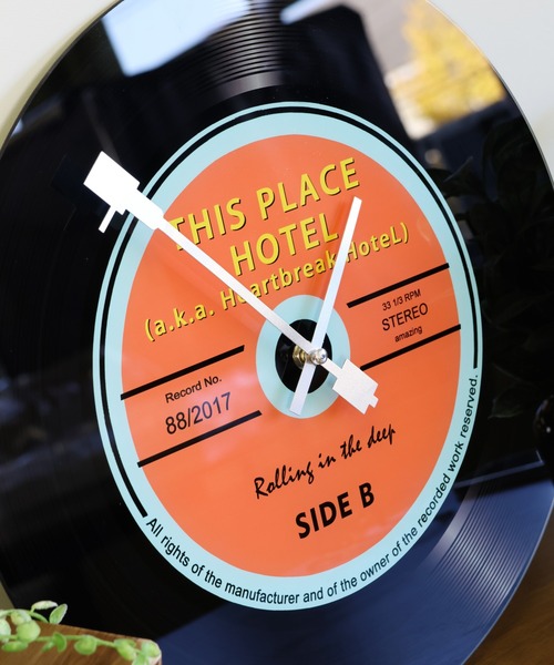 emesuelee（エメスーリー）の「ガラスレコードウォールクロック レトロ ヴィンテージ 壁掛け（掛け時計・レディース・オレンジ/パープル/イエロー・フリー）」の16枚目の写真