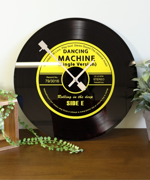 emesuelee（エメスーリー）の「ガラスレコードウォールクロック レトロ ヴィンテージ 壁掛け（掛け時計・レディース・オレンジ/パープル/イエロー・フリー）」の14枚目の写真