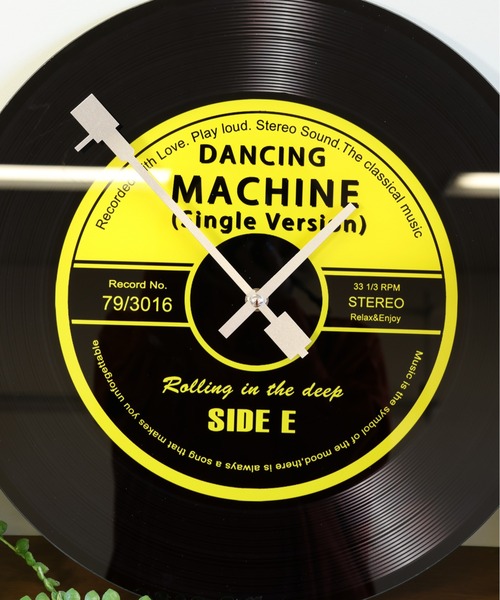 emesuelee（エメスーリー）の「ガラスレコードウォールクロック レトロ ヴィンテージ 壁掛け（掛け時計・レディース・オレンジ/パープル/イエロー・フリー）」の13枚目の写真